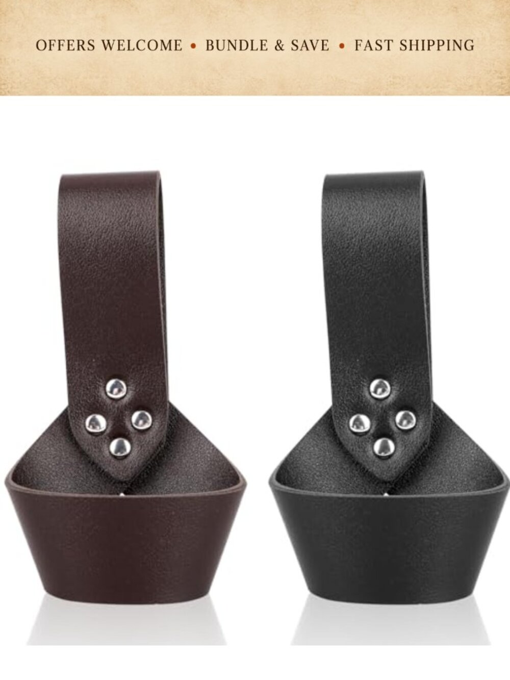 2pc PU Medieval Sword Sheath Belts Renaissance Cosplay Costume Accessories